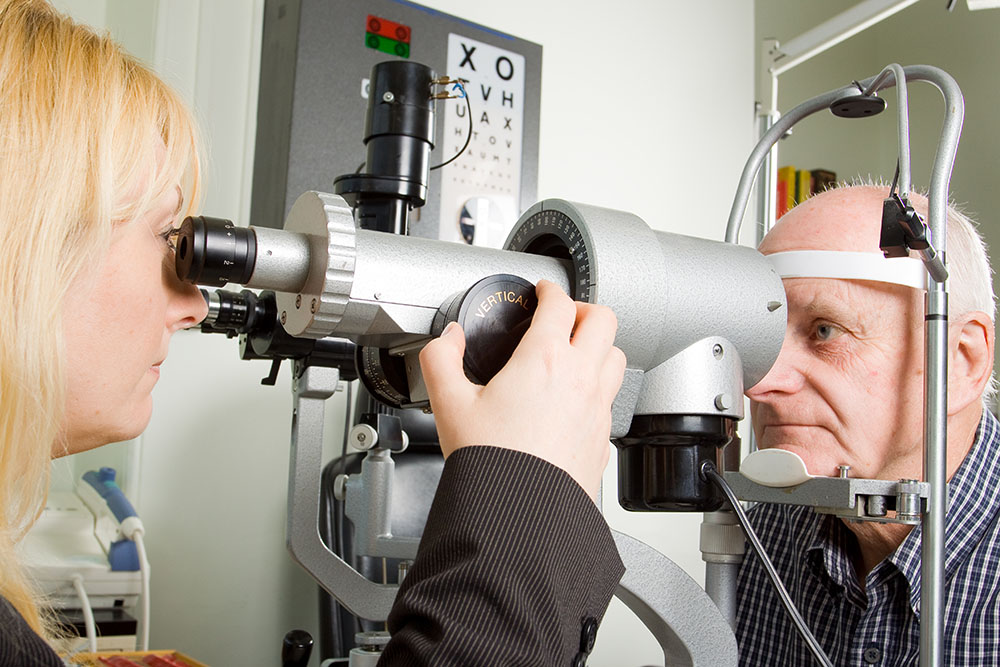Older Man Having Eye Examination